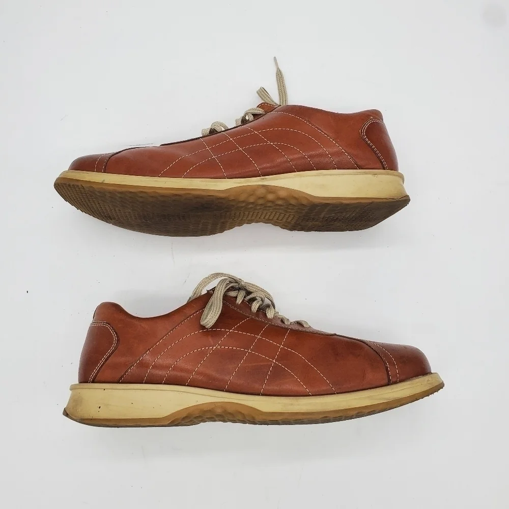 ALFANI Casual Men Leather Shoes Size 8.5M Made In Italy Brown